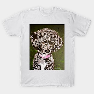 Black Poodle Posing T-Shirt